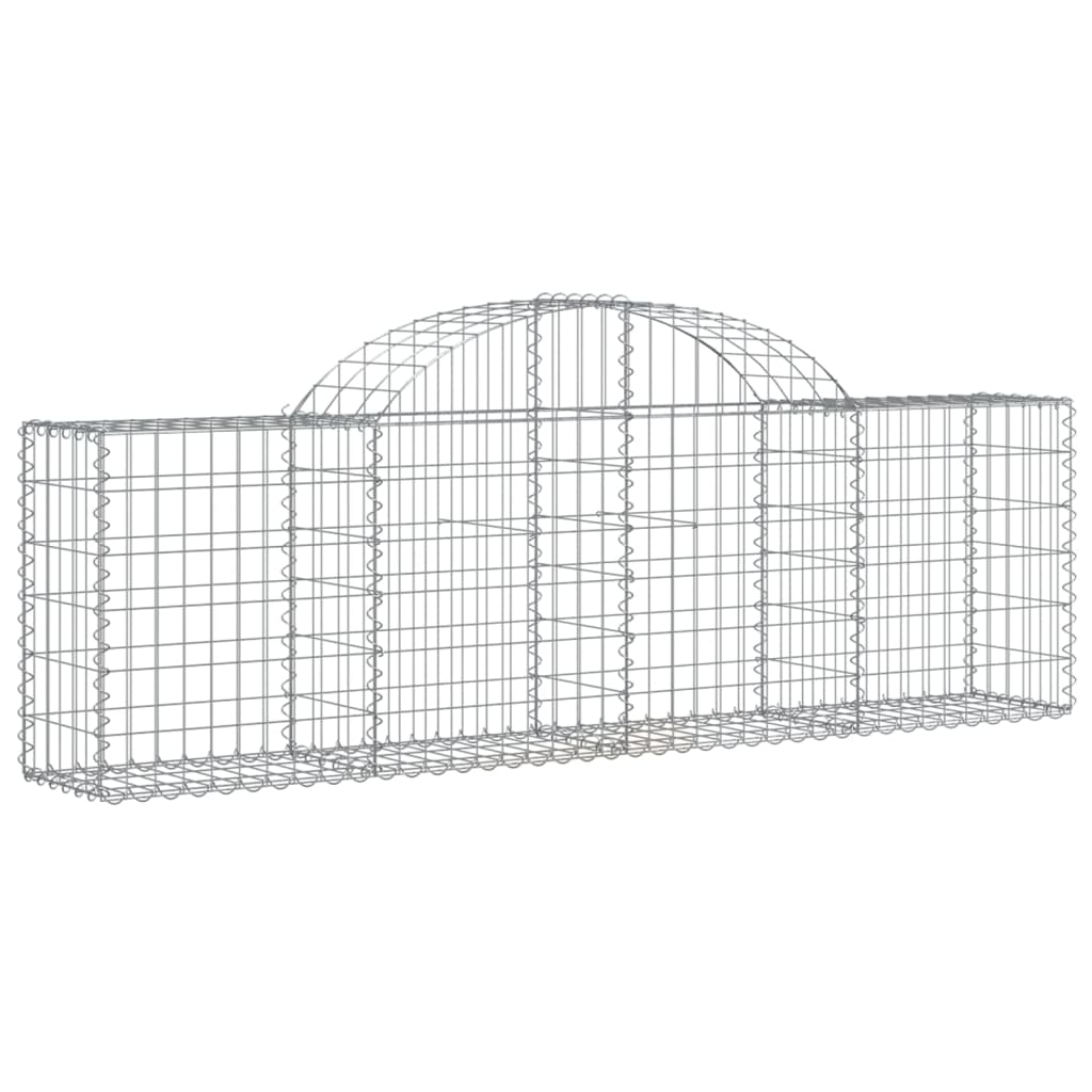Cestos gabião arqueados 15pcs 200x30x60/80 cm ferro galvanizado