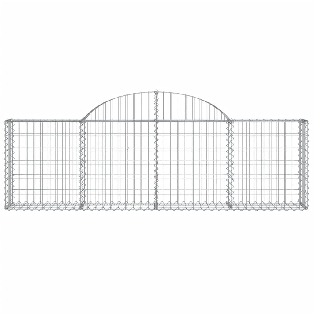 Cestos gabião arqueados 15pcs 200x30x60/80 cm ferro galvanizado