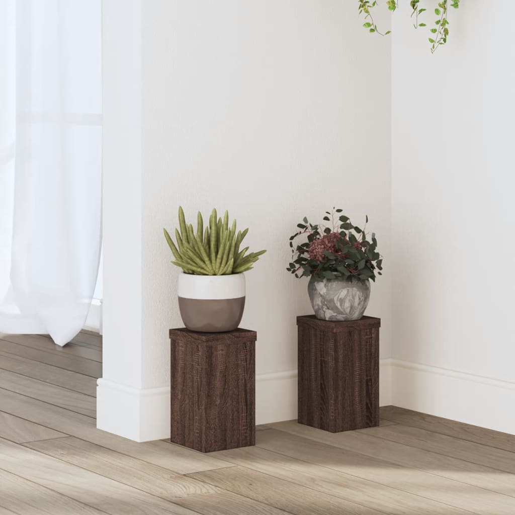 Suportes p/ plantas 2 pcs 10x10x18 cm derivados madeira