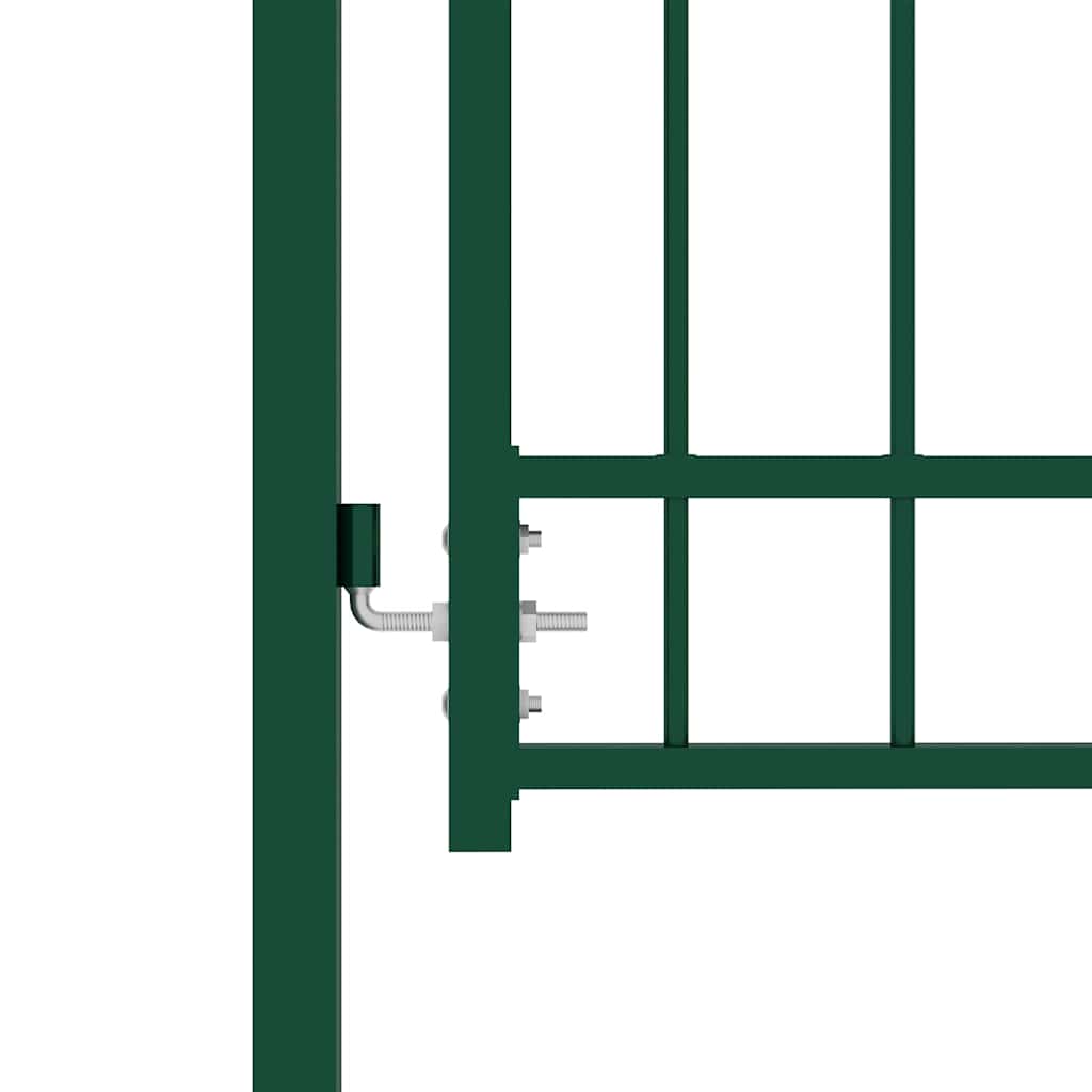 Portão de cerca emmen com pontas de aço 104x134,5 cm verde