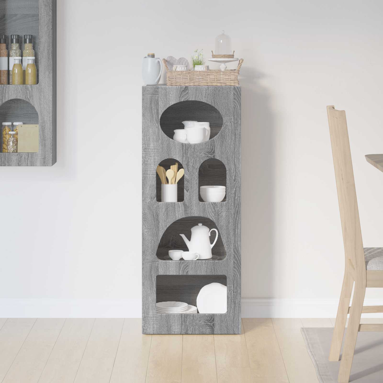 Buffet elst cinza sonoma 40 x 35 x 100,5 cm