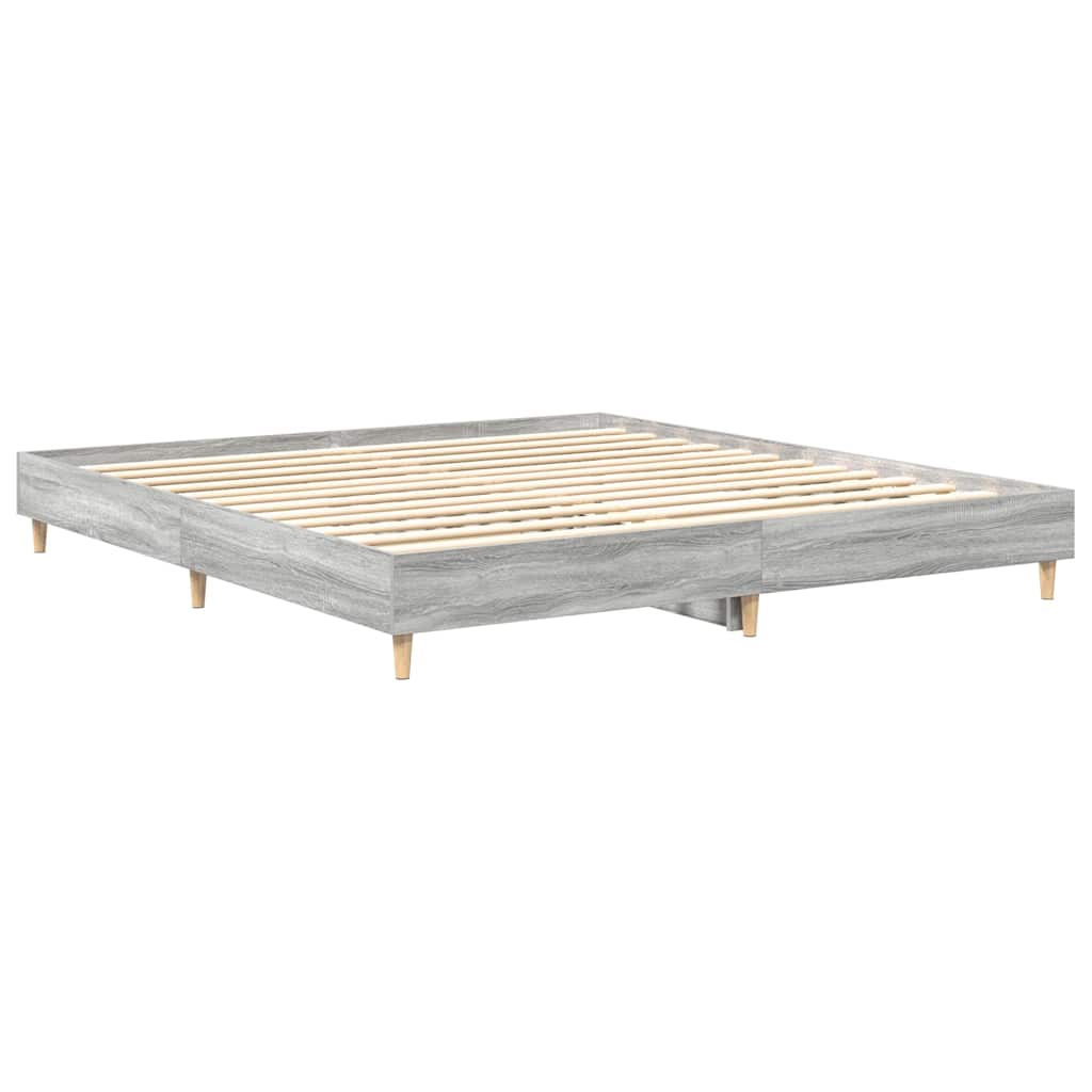 Estrutura de cama sem colchão 180x200 cm sonoma cinzento