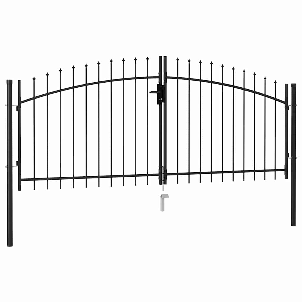 Portão de cerca woerden porta dupla com ponta afiada 299,5x174,5 cm