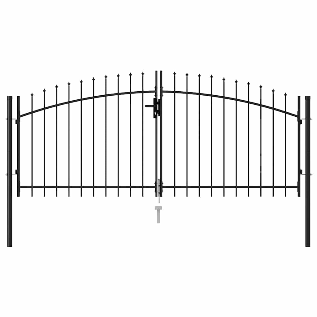 Portão de cerca woerden porta dupla com ponta afiada 299,5x174,5 cm