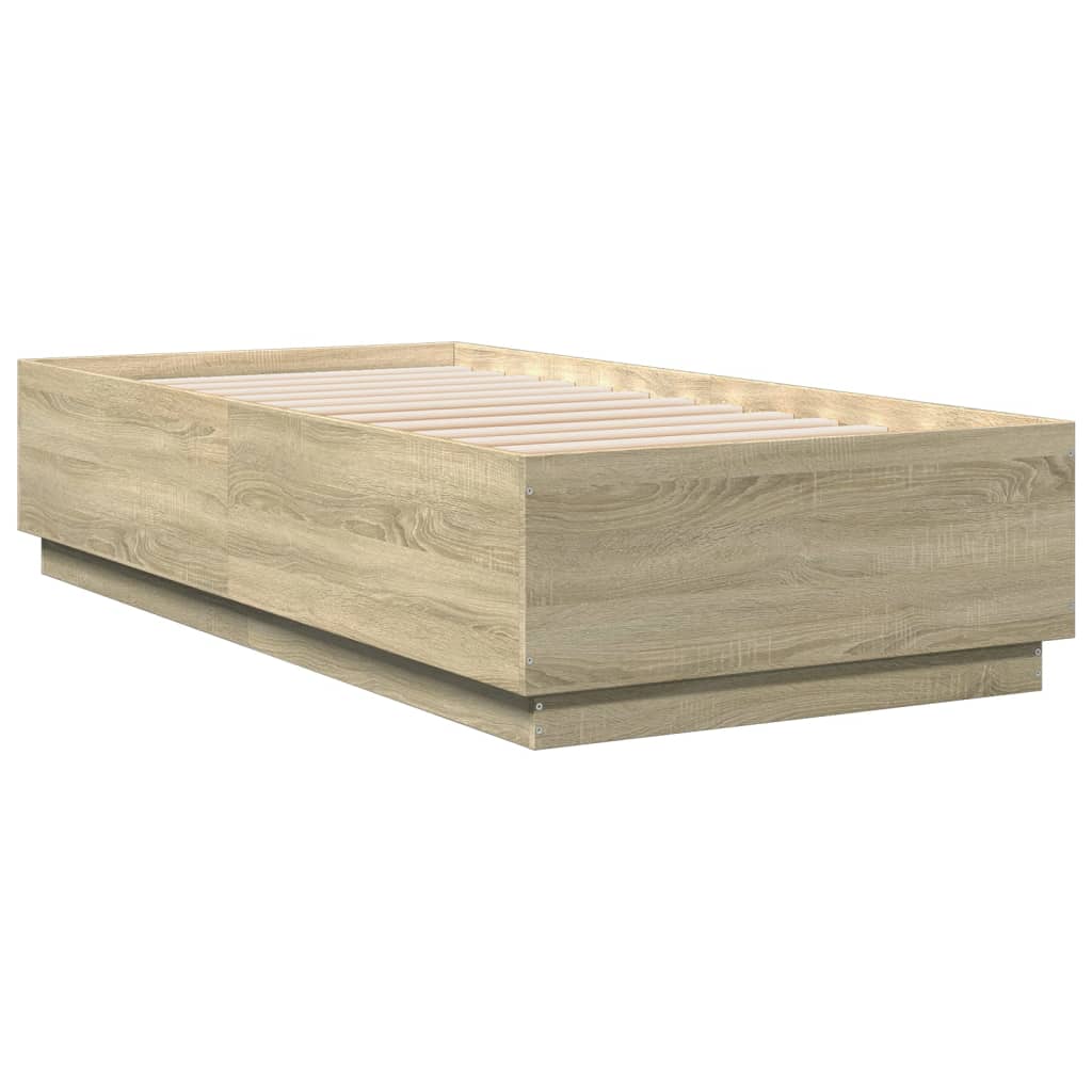 Estrutura de cama 90x190cm derivados de madeira carvalho sonoma