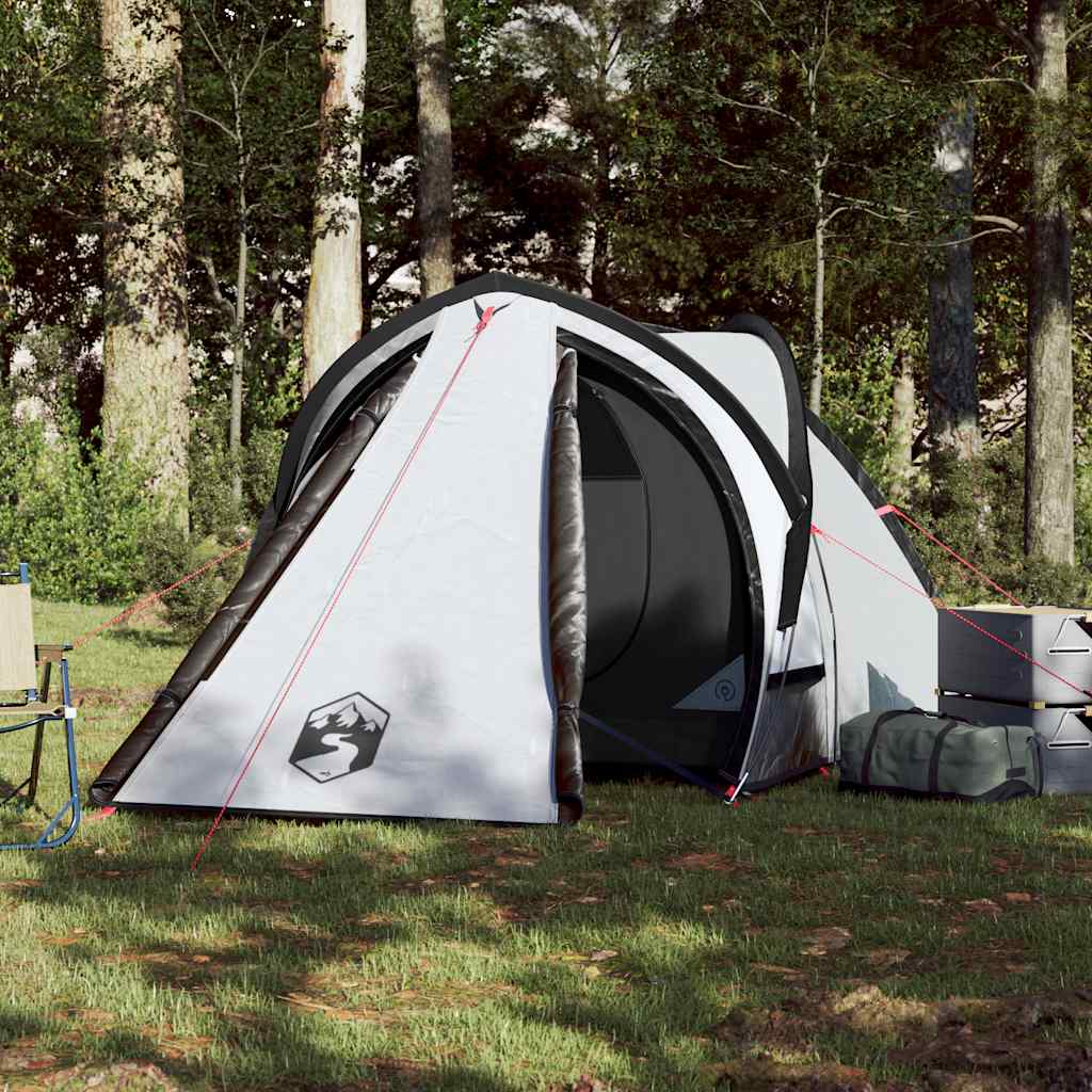 Tenda de campismo cúpula p/ 2 pessoas opaca impermeável branco