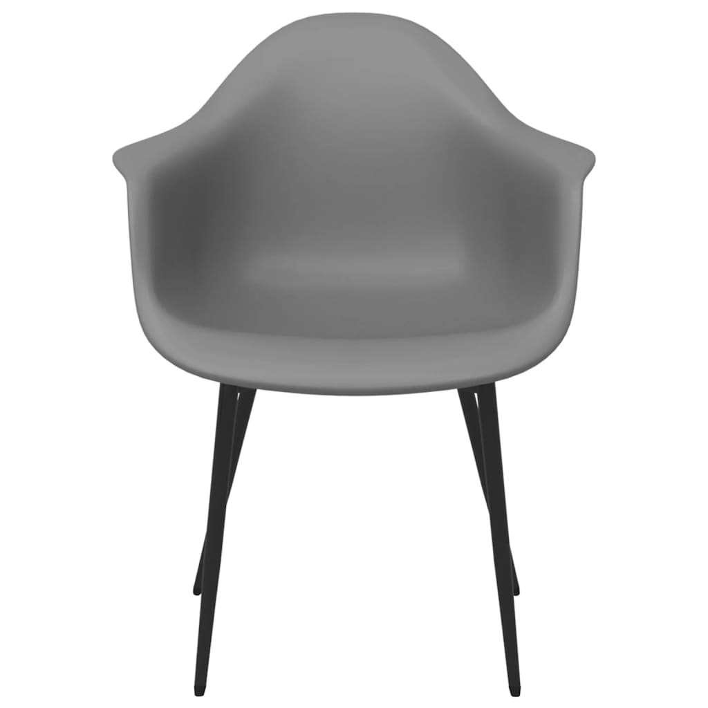 Cadeiras de jantar 6 pcs PP cinzento