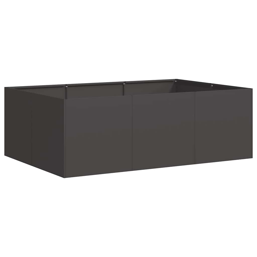 Vaso floreira 120x80x40 cm aço preto