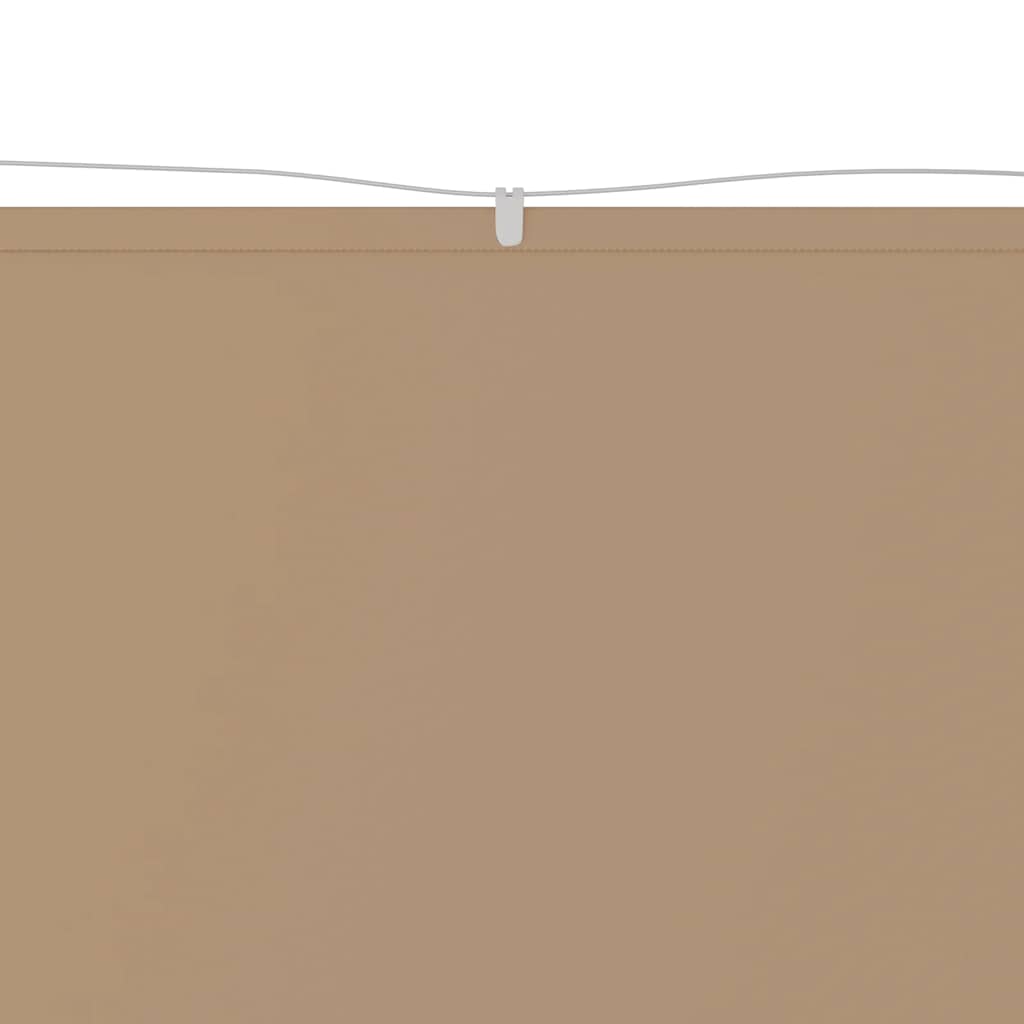 Toldo vertical 60x1200 cm tecido oxford cinza-acastanhado
