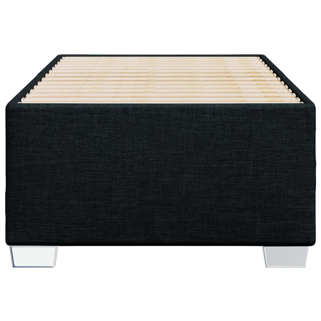 Estrutura de cama sem colchão 100x200 cm tecido preto