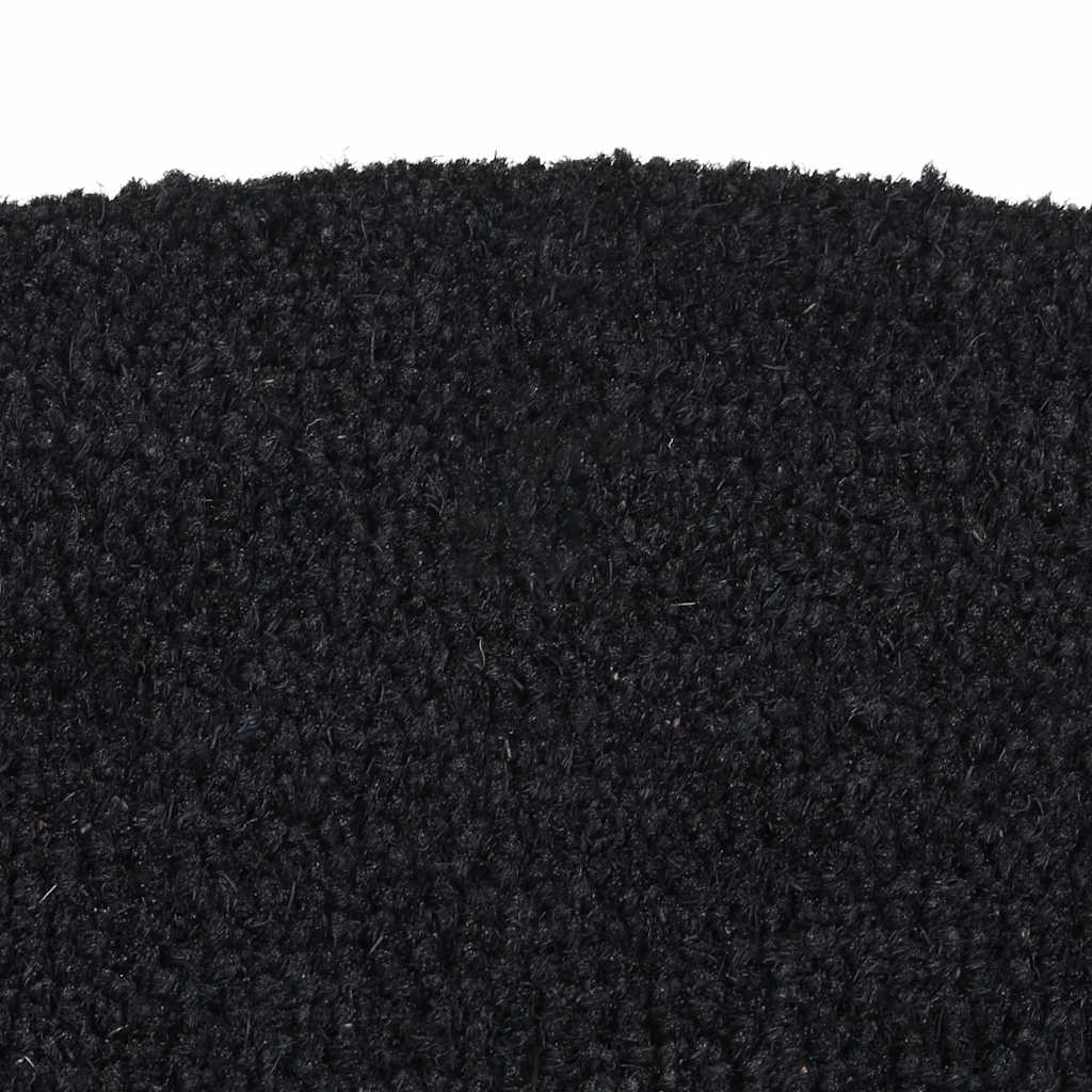 Tapete de porta semicircular 60x90 cm fibra coco tufada preto