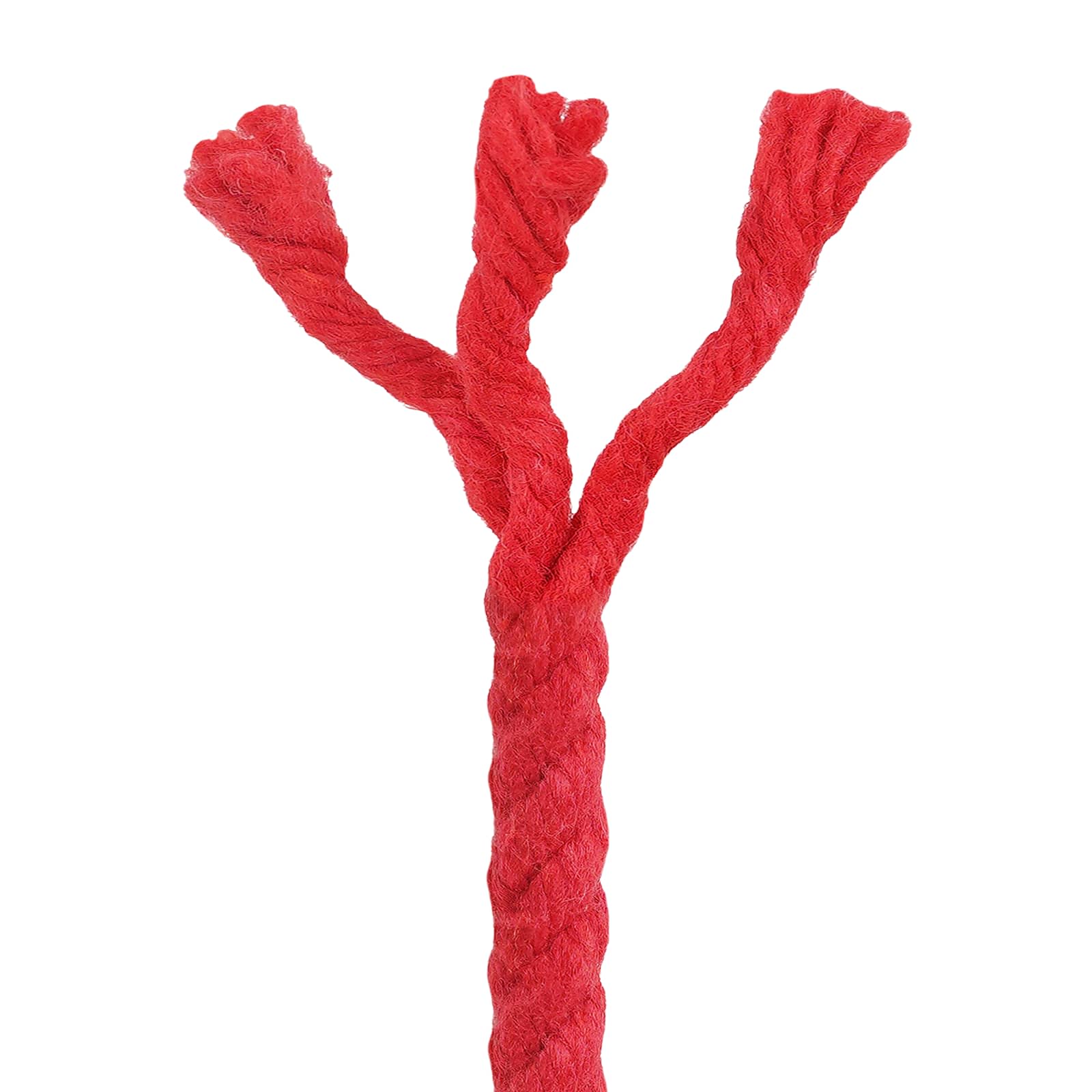 Corda de algodão 8 mm 250 m vermelho 100% algodão