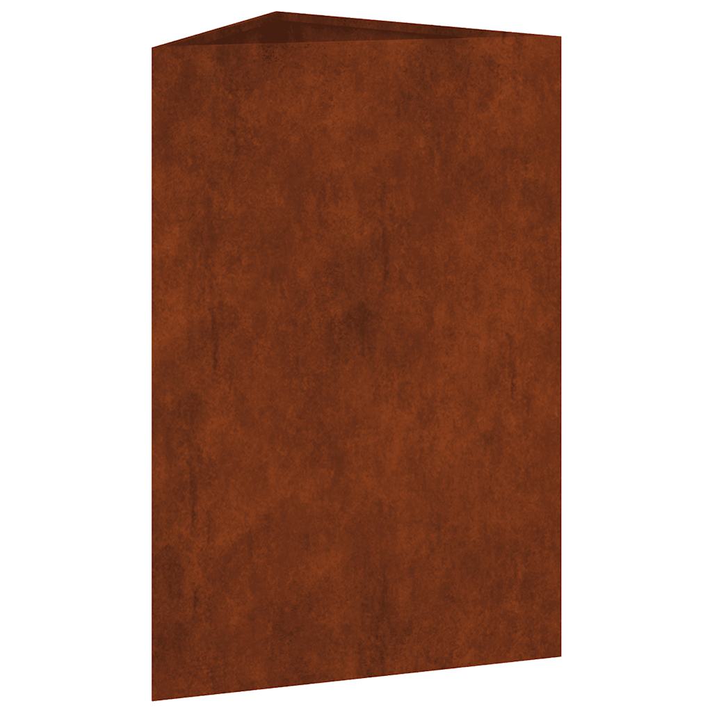 Vaso/floreira de jardim 50x43x75 cm aço corten