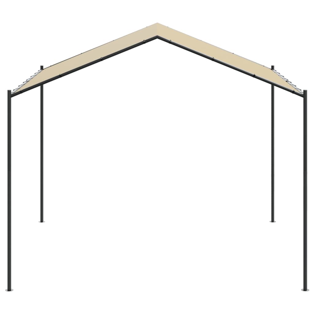 Tenda com toldo 4x4 m aço e tecido bege