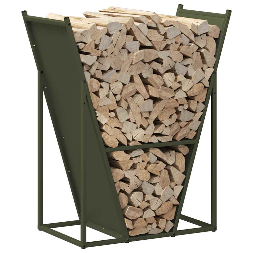Suporte para lenha aço laminado a frio verde azeitona