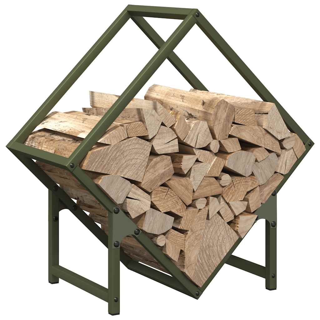 Suporte para lenha aço laminado a frio verde azeitona