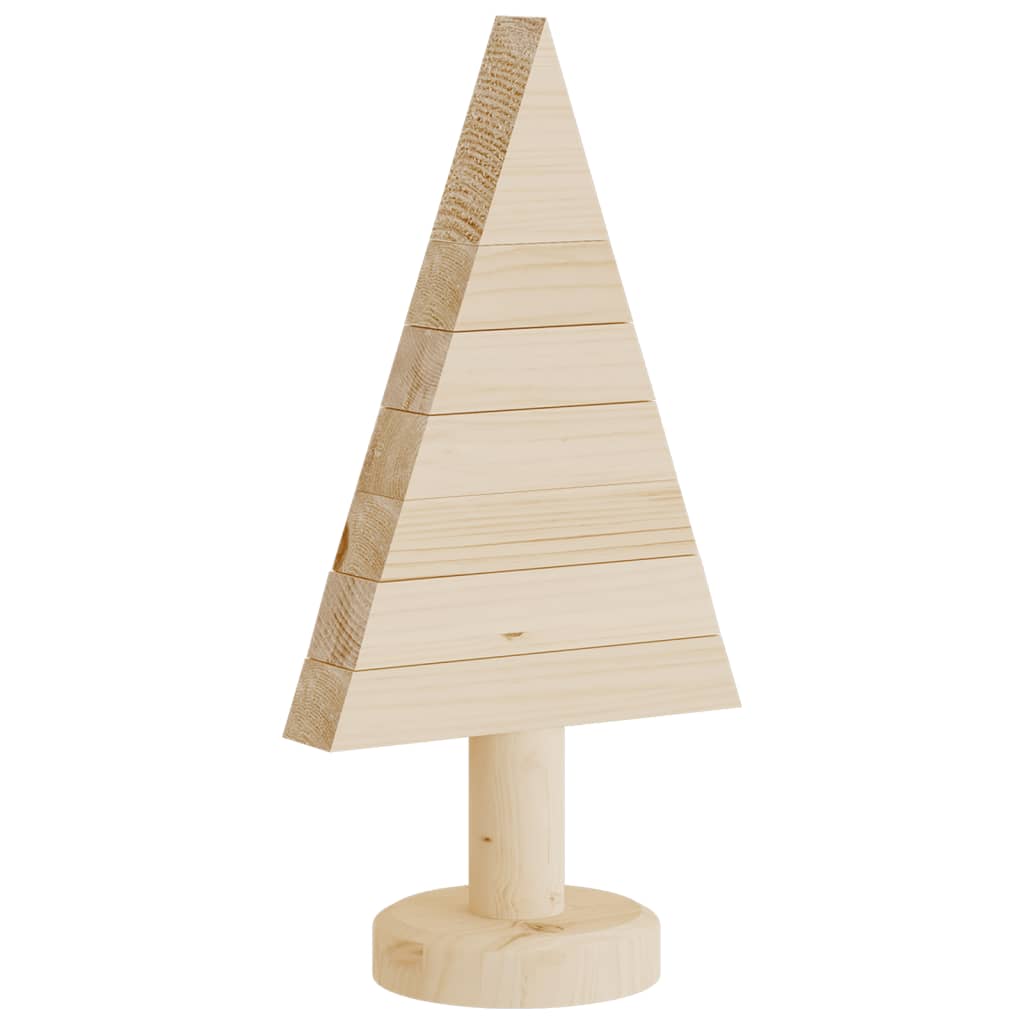 Árvores de natal decorativas 2pcs 30 cm madeira de pinho maciça