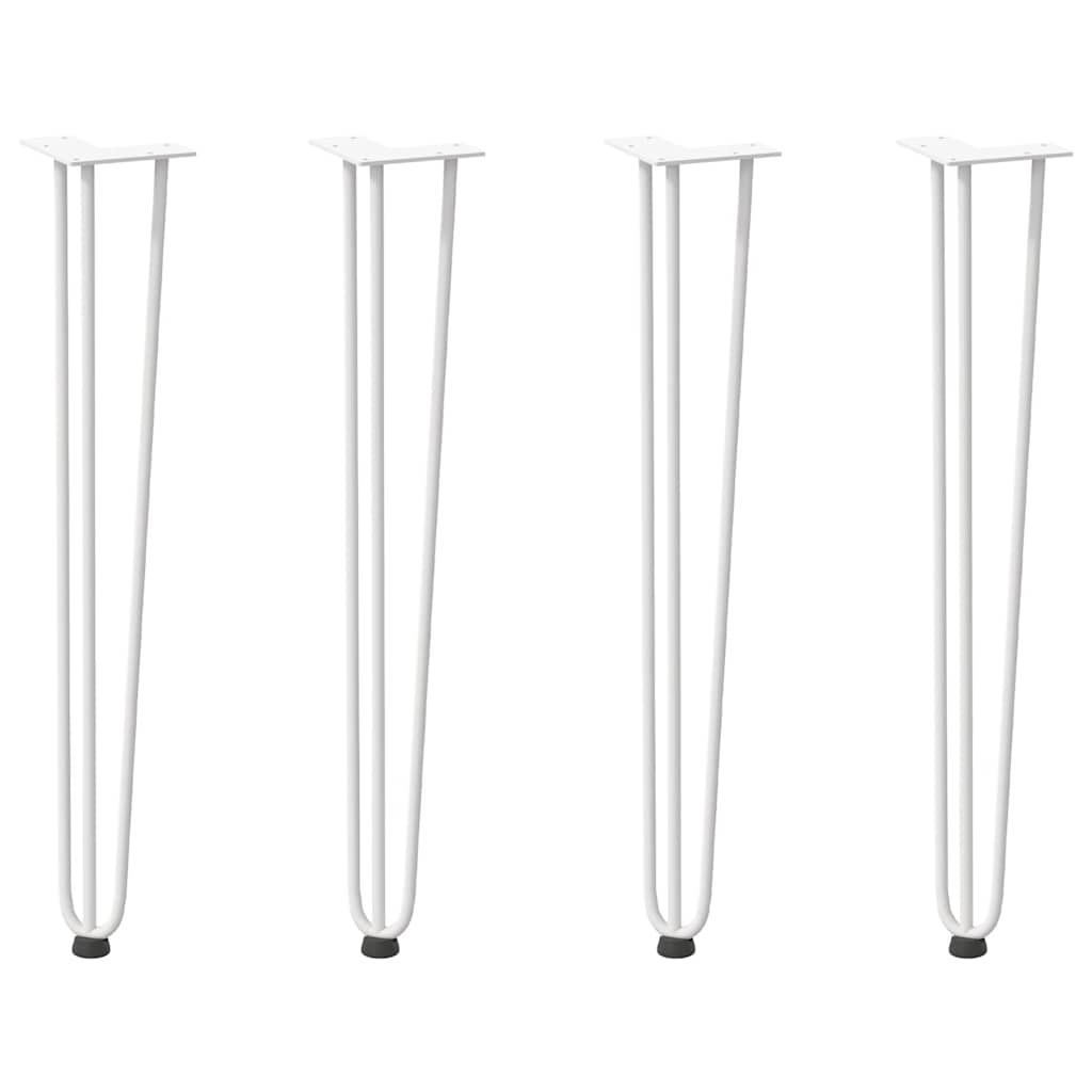 Pernas de grampo para mesas de console para mesa de console 4 peças branco 72 cm aço maciço