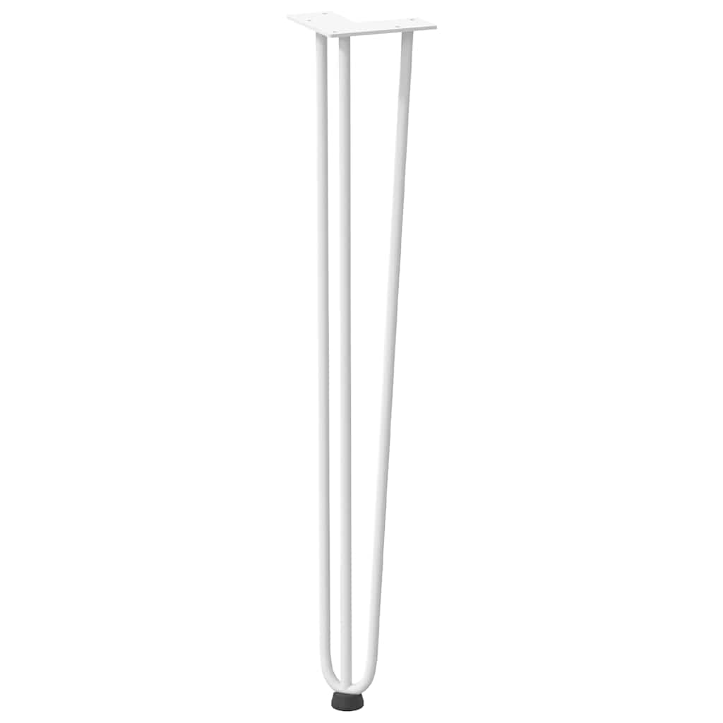 Pernas de grampo para mesas de console para mesa de console 4 peças branco 72 cm aço maciço