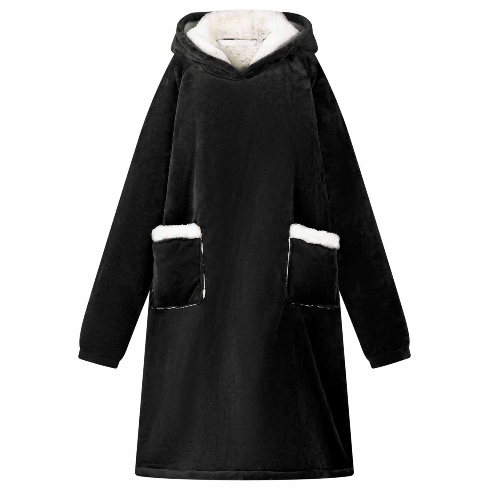 Sweatshirt manta preto m fleece e flanela