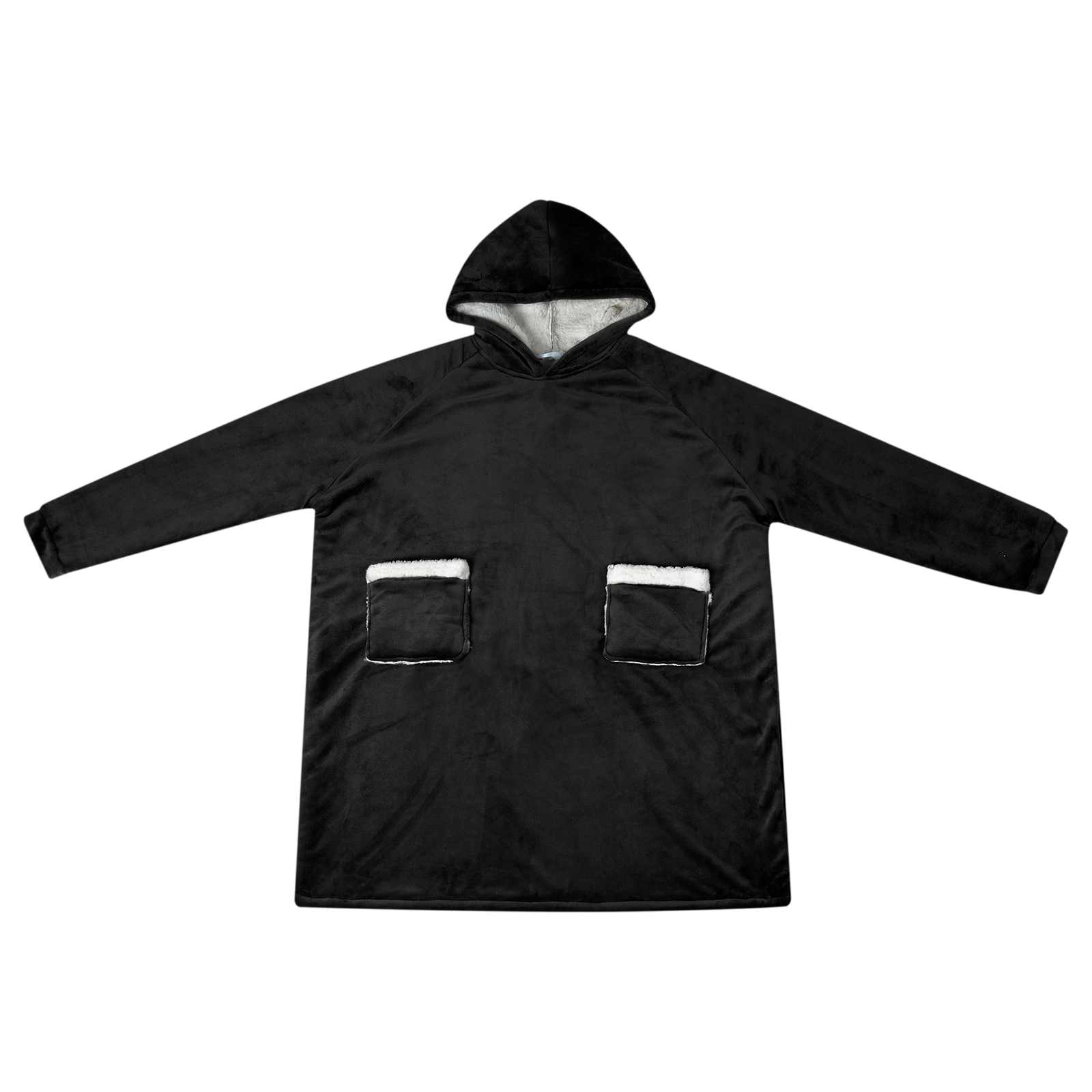 Sweatshirt manta preto m fleece e flanela
