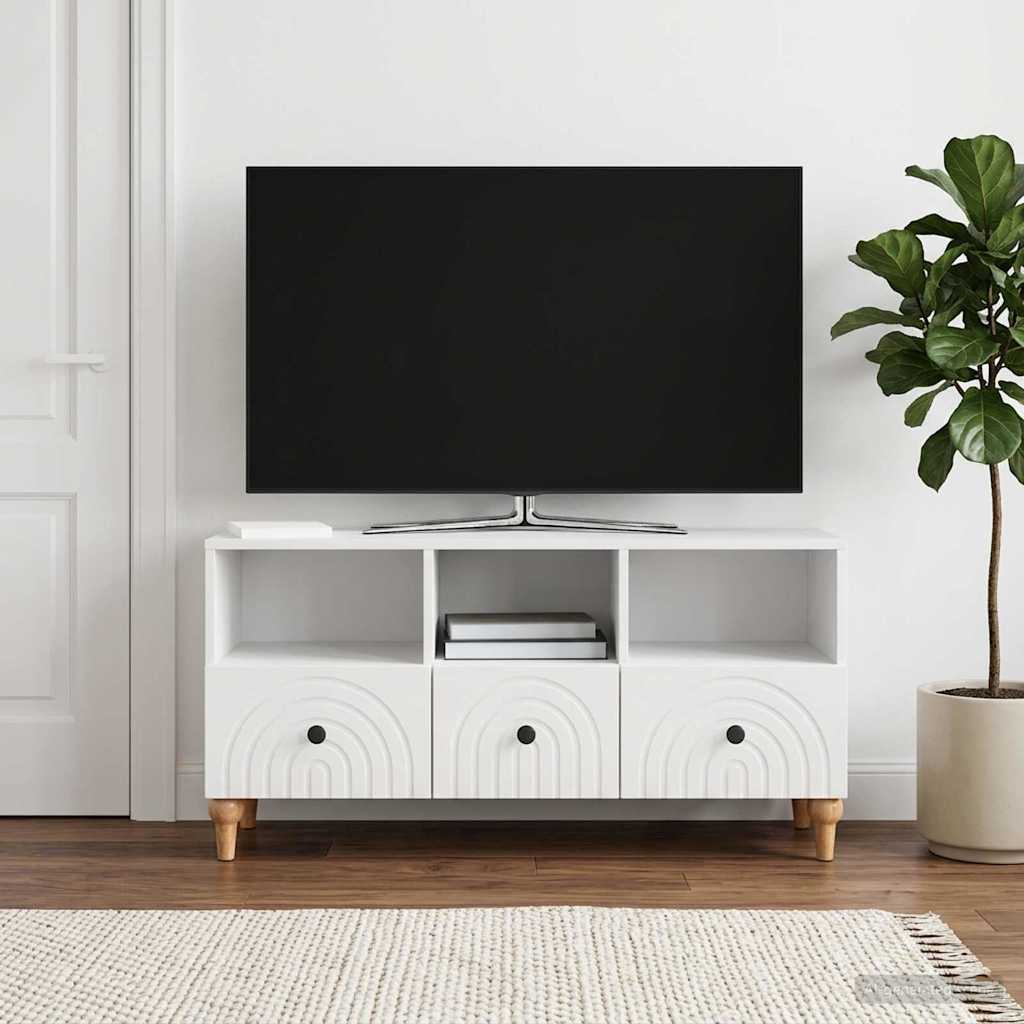 Gabinete para TV branco alto brilho 102 x 34,5 x 50 cm