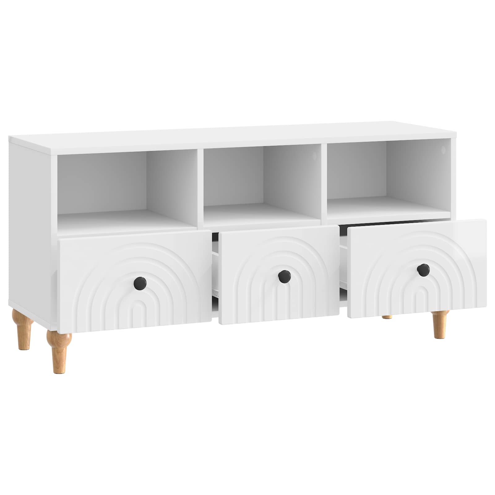 Gabinete para TV branco alto brilho 102 x 34,5 x 50 cm