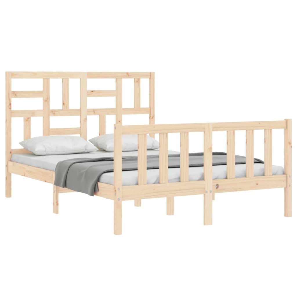 Cama sem colchão 140x200 cm madeira de pinho maciça