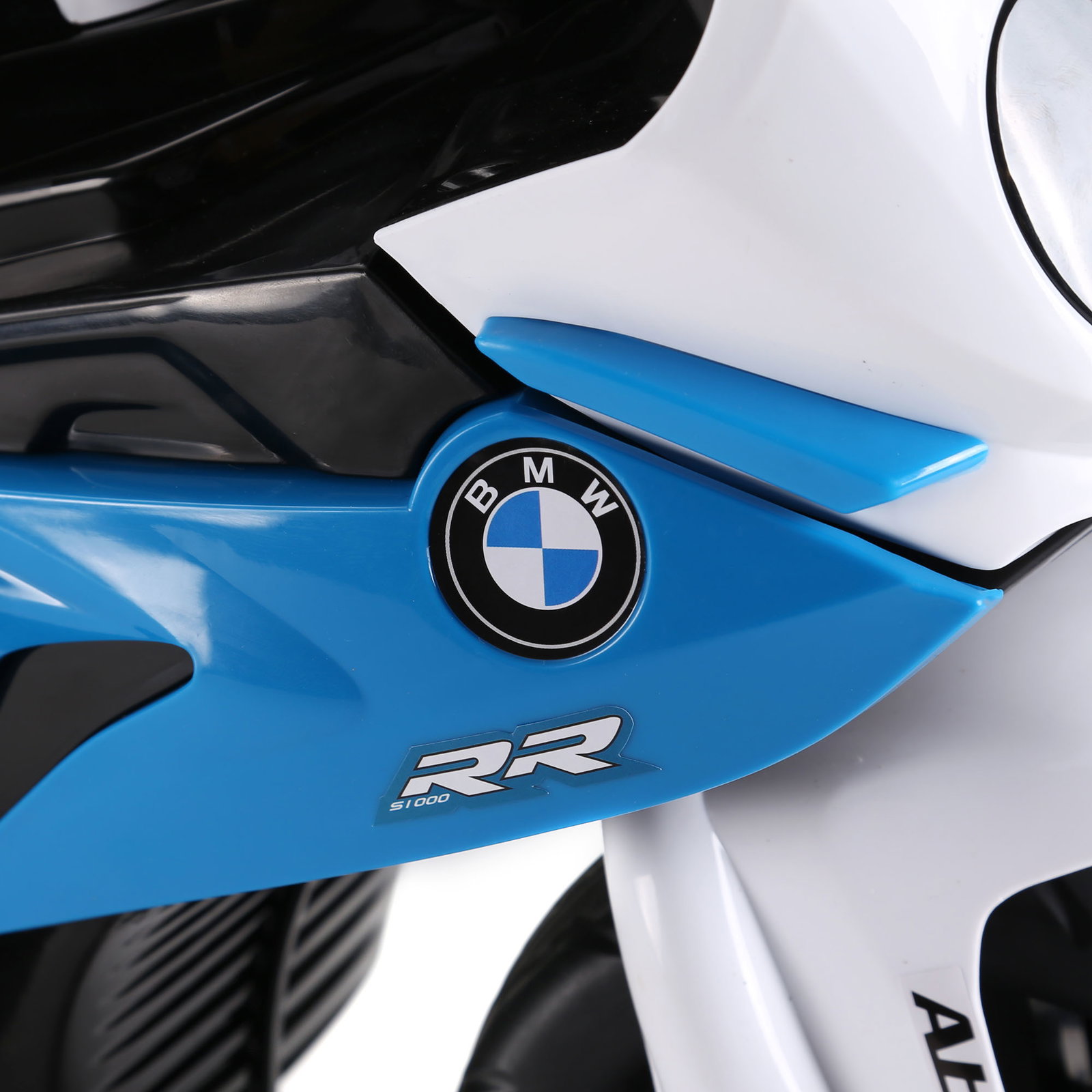 Mota elétrica bmw para crianças 6v com faróis música e velocidade máx. de 2,5 km/h 66x37x44 cm azul