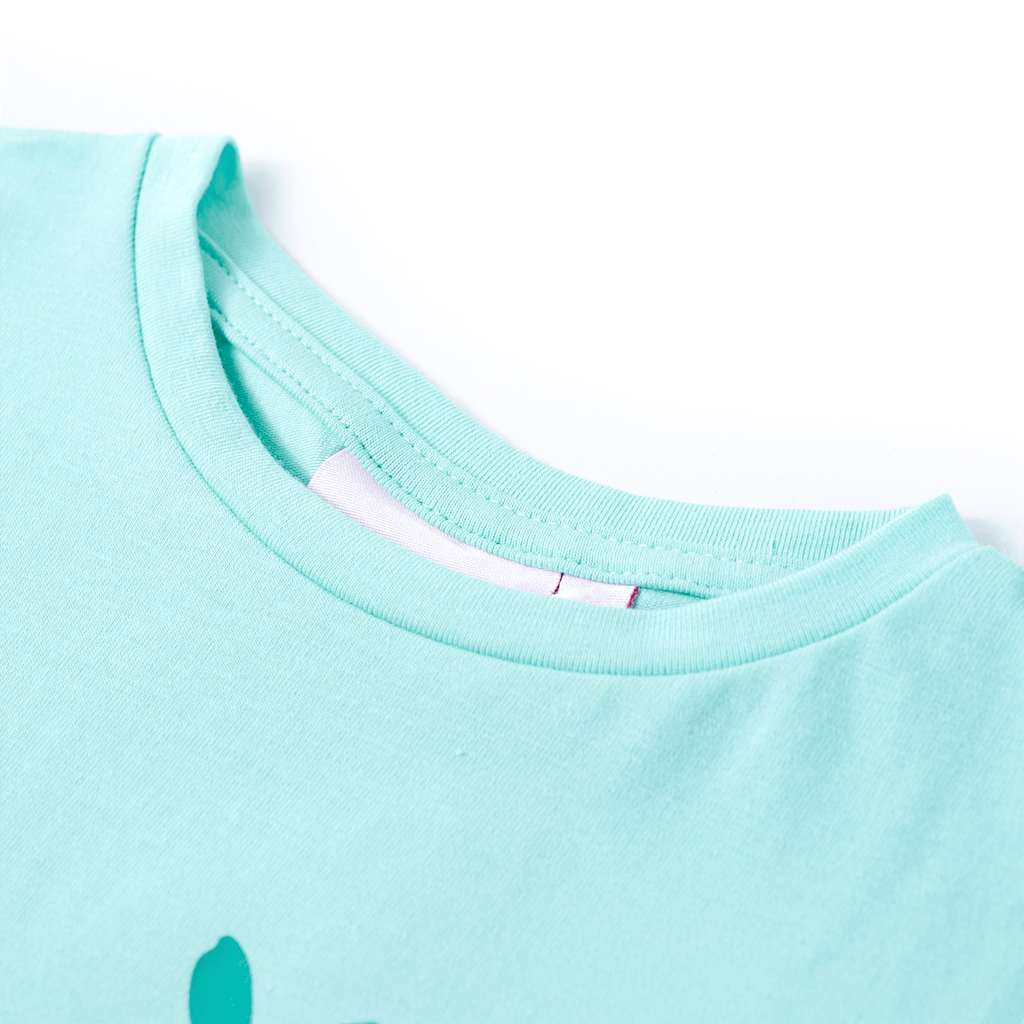 T-shirt infantil menta-claro 128