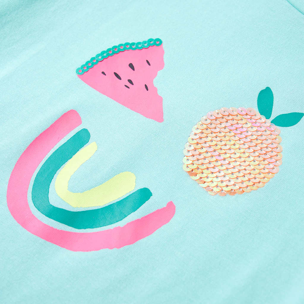 T-shirt infantil menta-claro 128