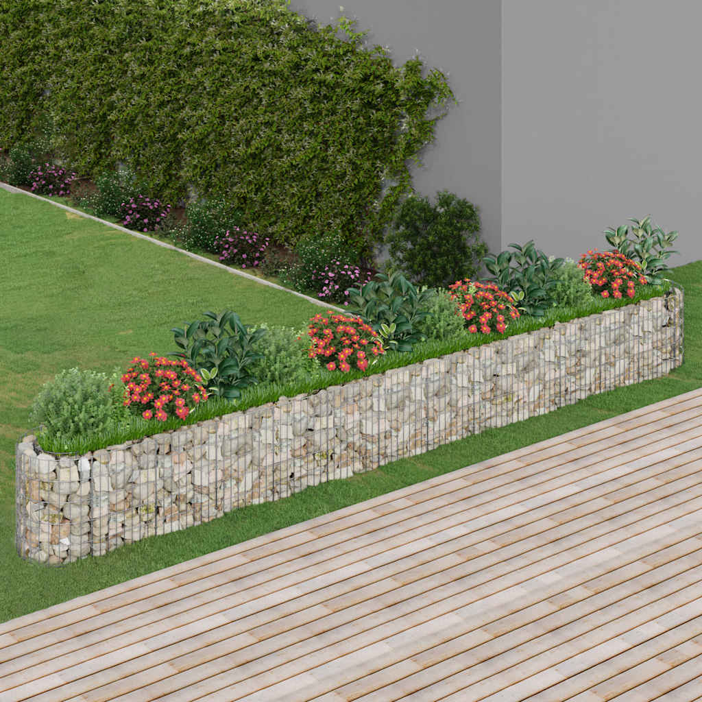 Canteiro elevado/cesto gabião 470x50x50 cm ferro galvanizado