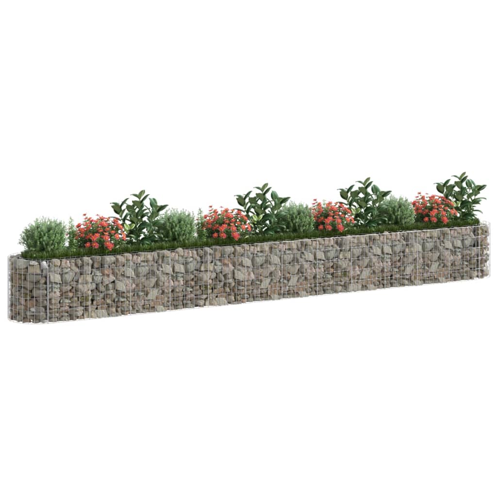 Canteiro elevado/cesto gabião 470x50x50 cm ferro galvanizado