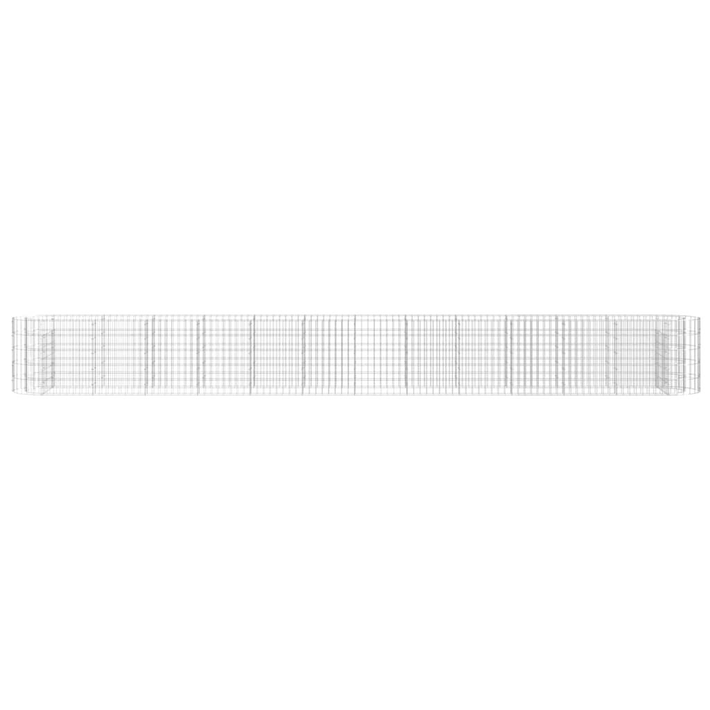 Canteiro elevado/cesto gabião 470x50x50 cm ferro galvanizado