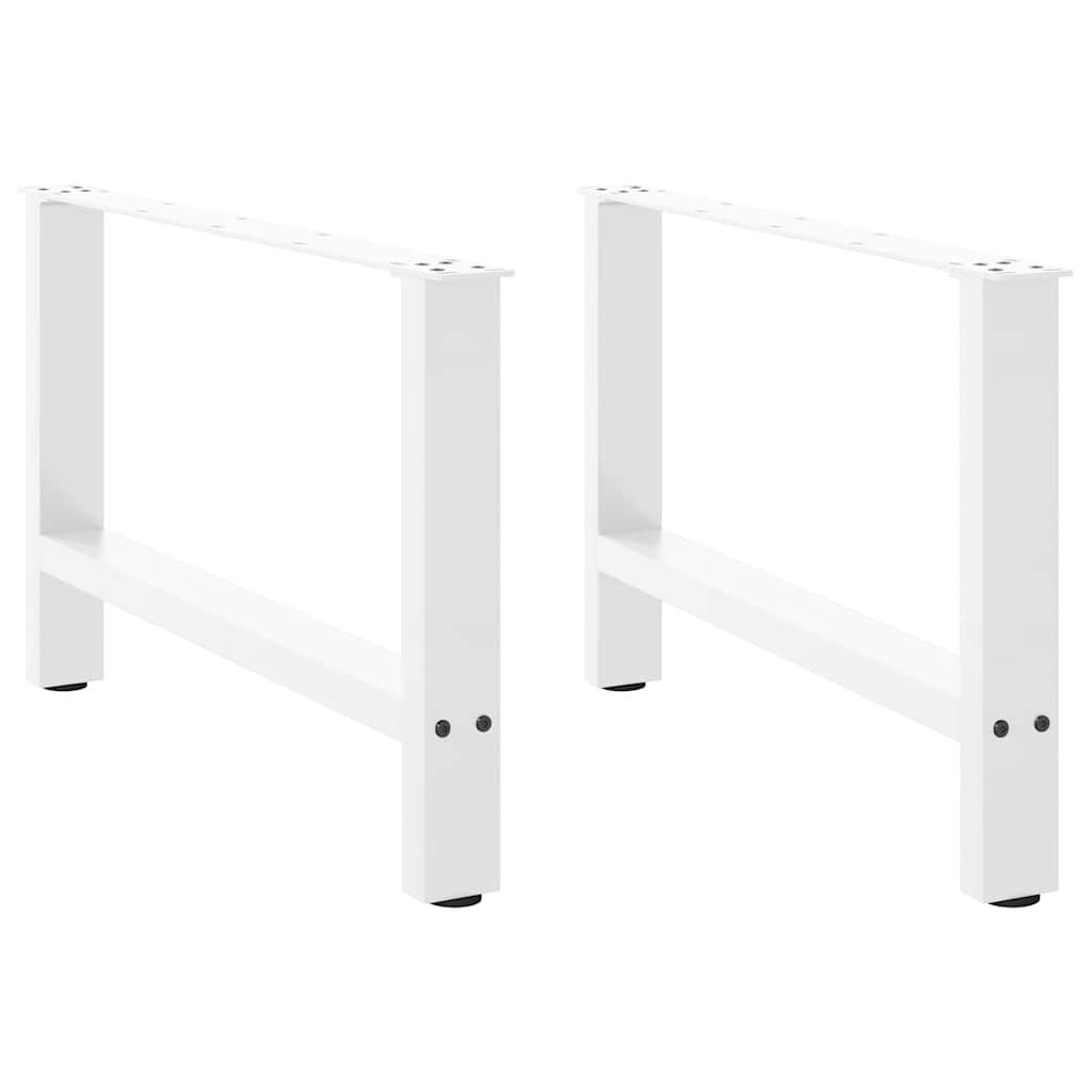 Pés para mesa de centro , brancos, 2 peças, 70x (42-43) cm, aço