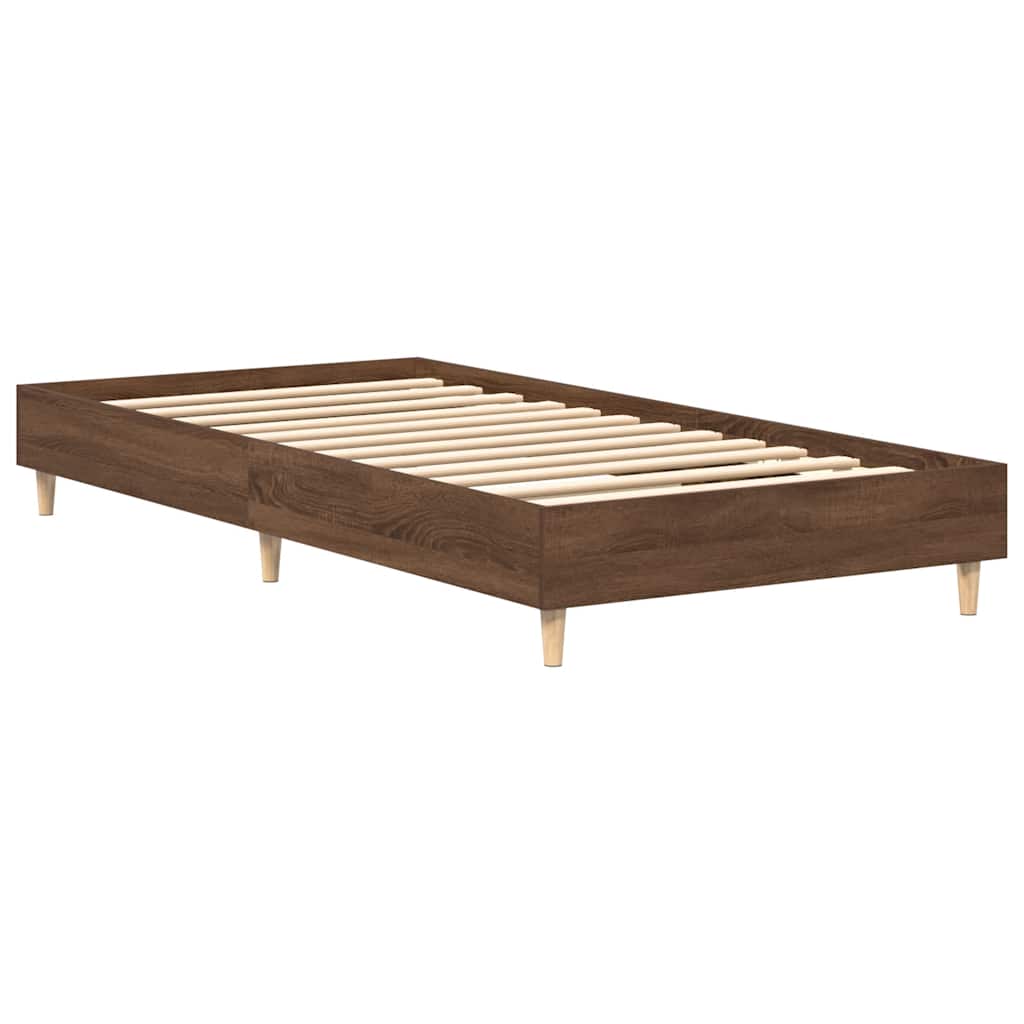 Estrutura cama s/ colchão 90x190 cm carvalho castanho