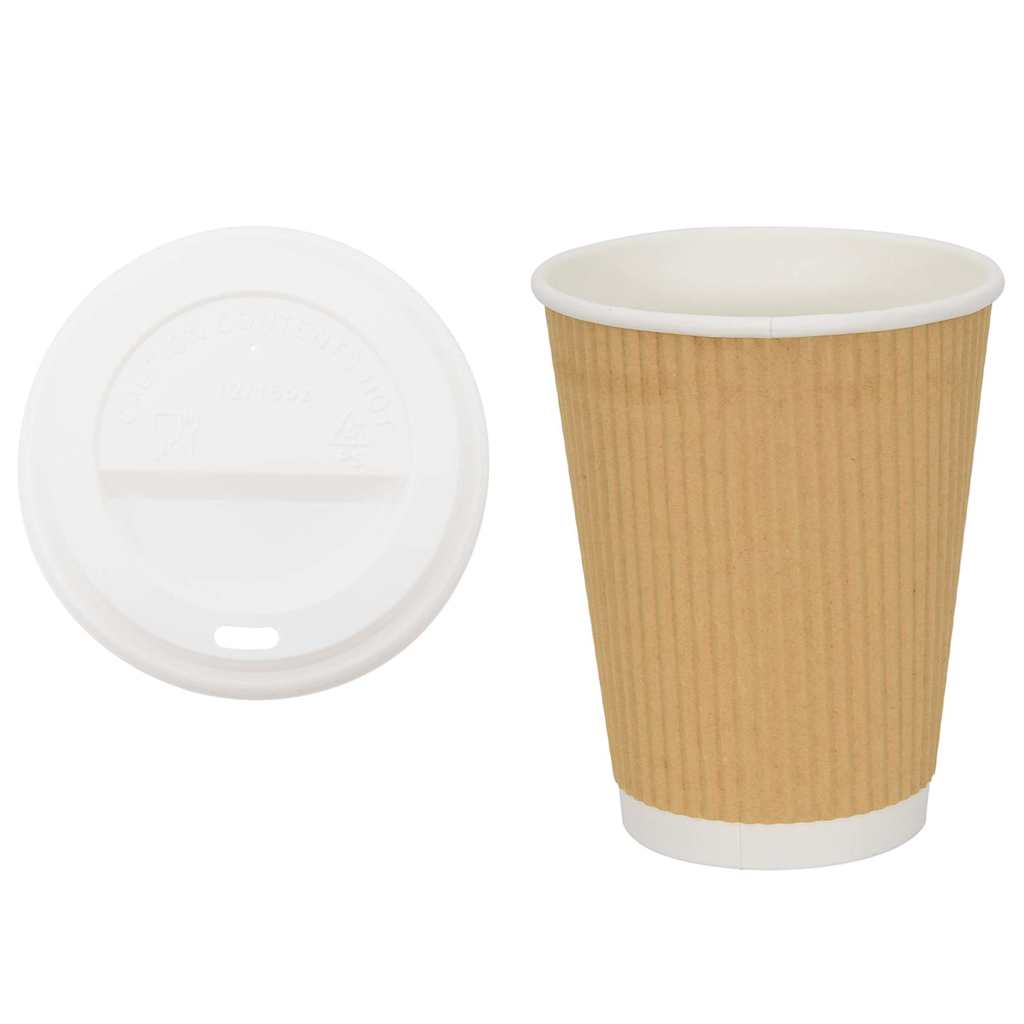 Copos de café de papel com tampas 1000 pcs 16oz 400ml