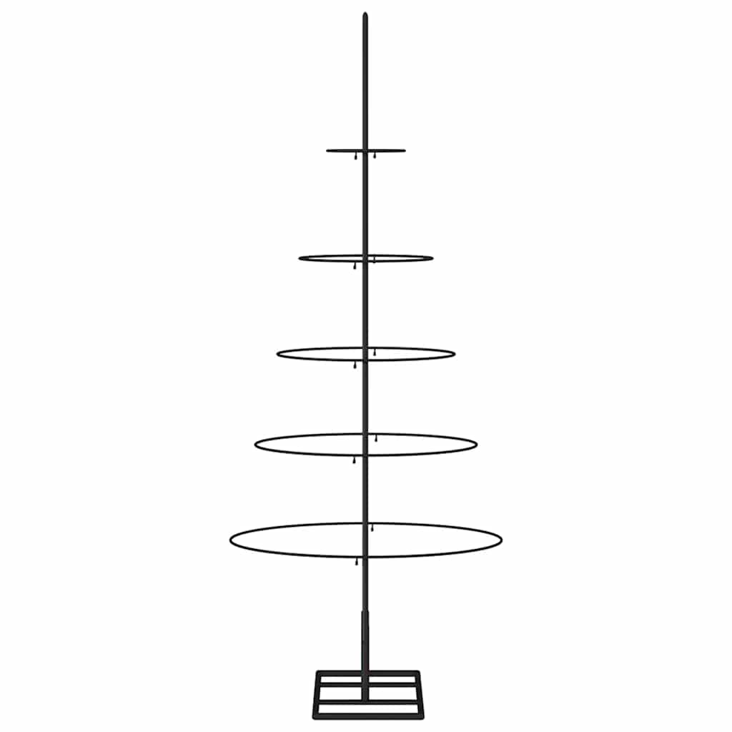 Árvore de natal para decoração 125 cm metal preto