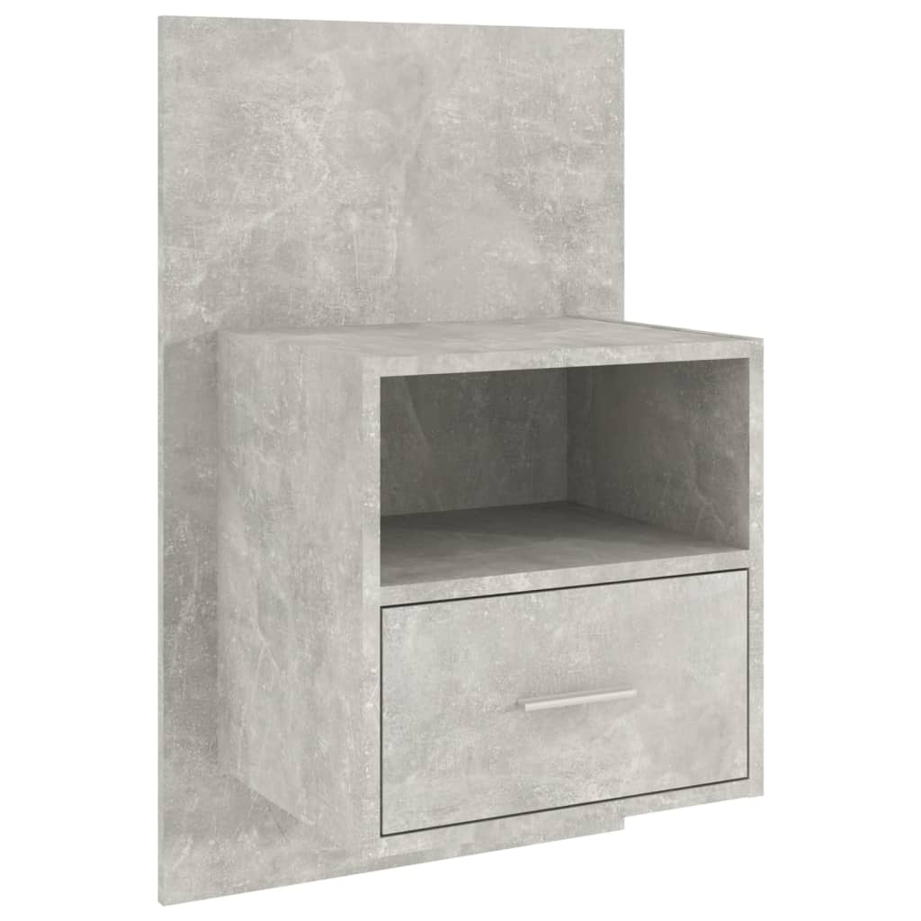 Mesa de cabeceira montagem na parede cinzento cimento