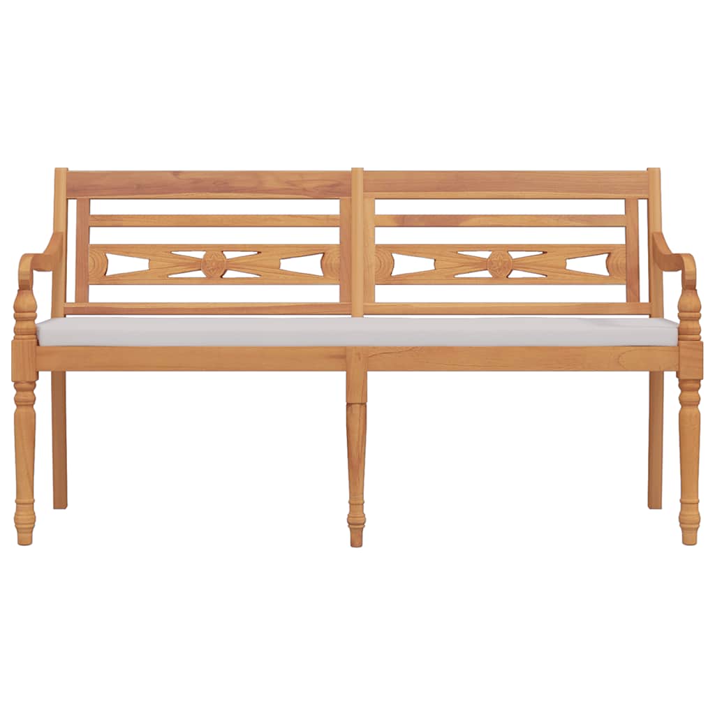 Banco batavia c/ almofadão 150 cm madeira teca maciça