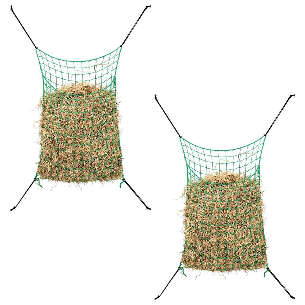 Redes para feno 2 pcs retangular 90x60 cm PP verde