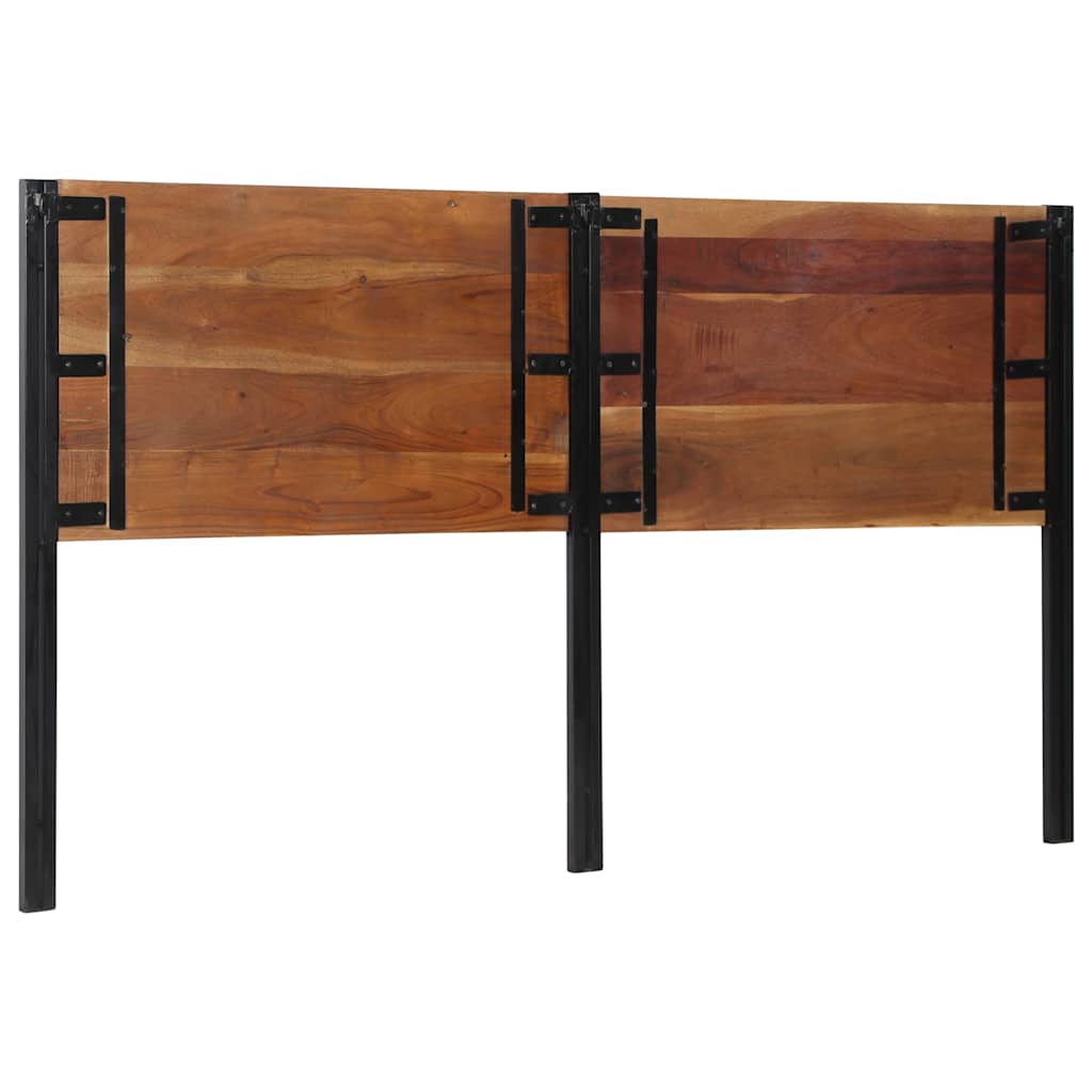 Cabeceira de cama 180 cm madeira recuperada maciça/ferro