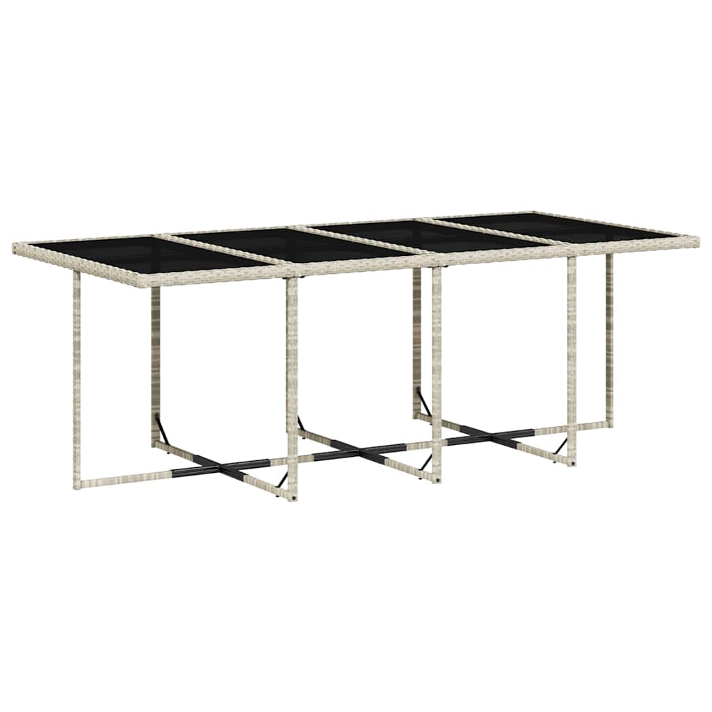 9 Pcs conjunto de jantar p/ jardim c/ almofadões cinzento claro