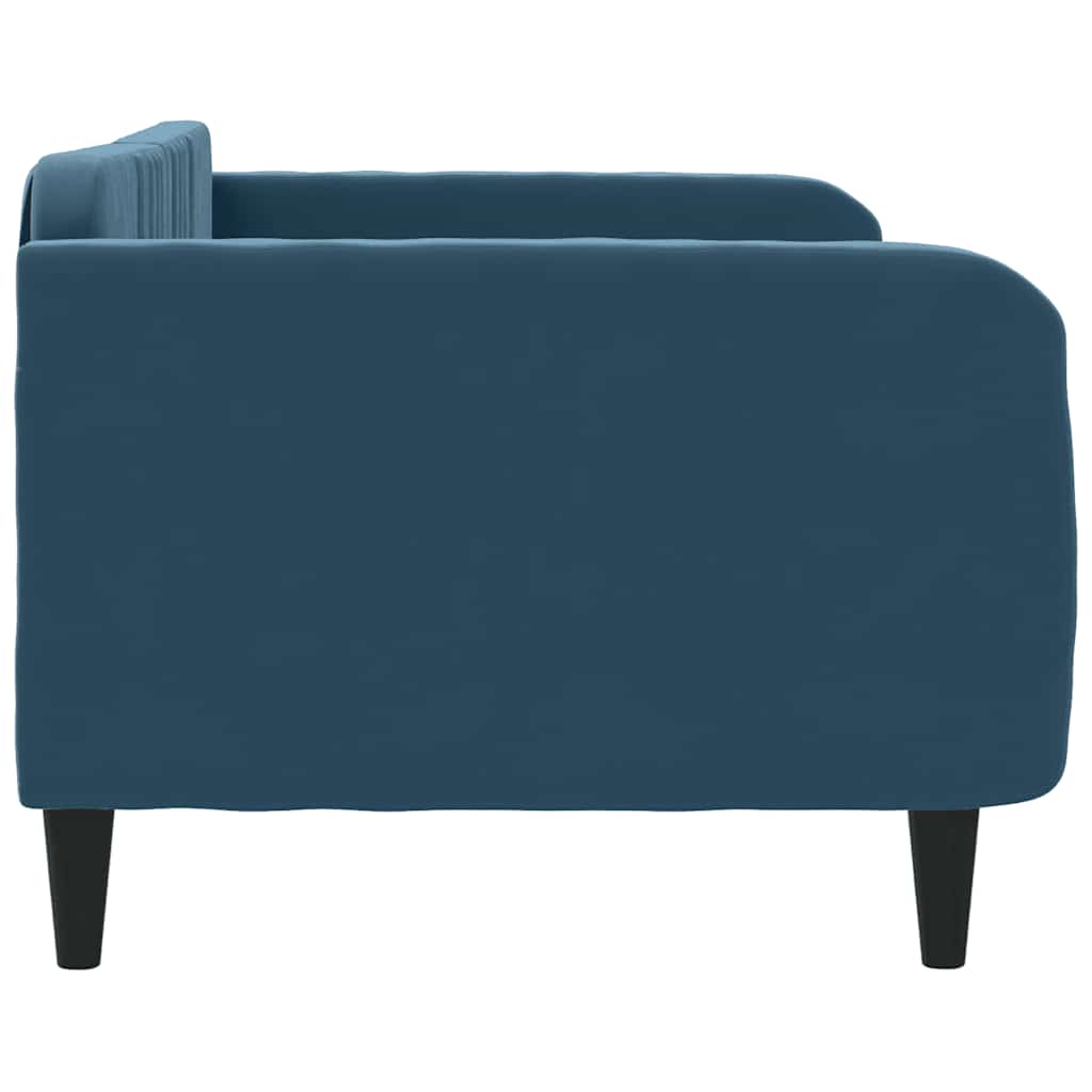 Sofá-cama 90x200 cm veludo azul