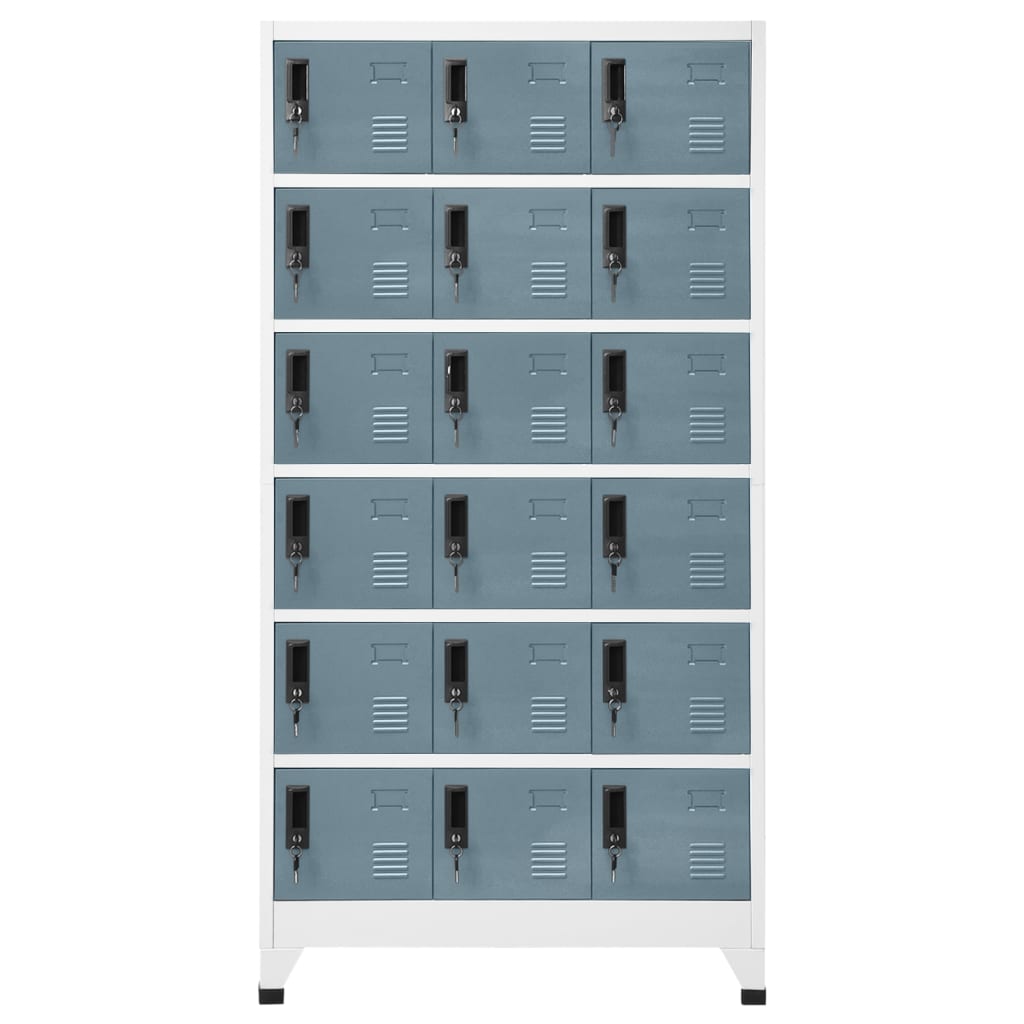 Cacifo 90x40x180 cm aço cinzento-claro e cinzento-escuro