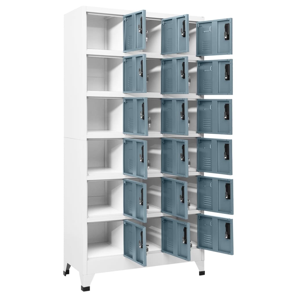 Cacifo 90x40x180 cm aço cinzento-claro e cinzento-escuro