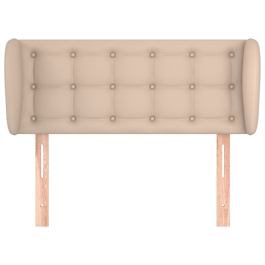 Cabeceira cama abas couro artificial 93x23x78/88 cm cappuccino