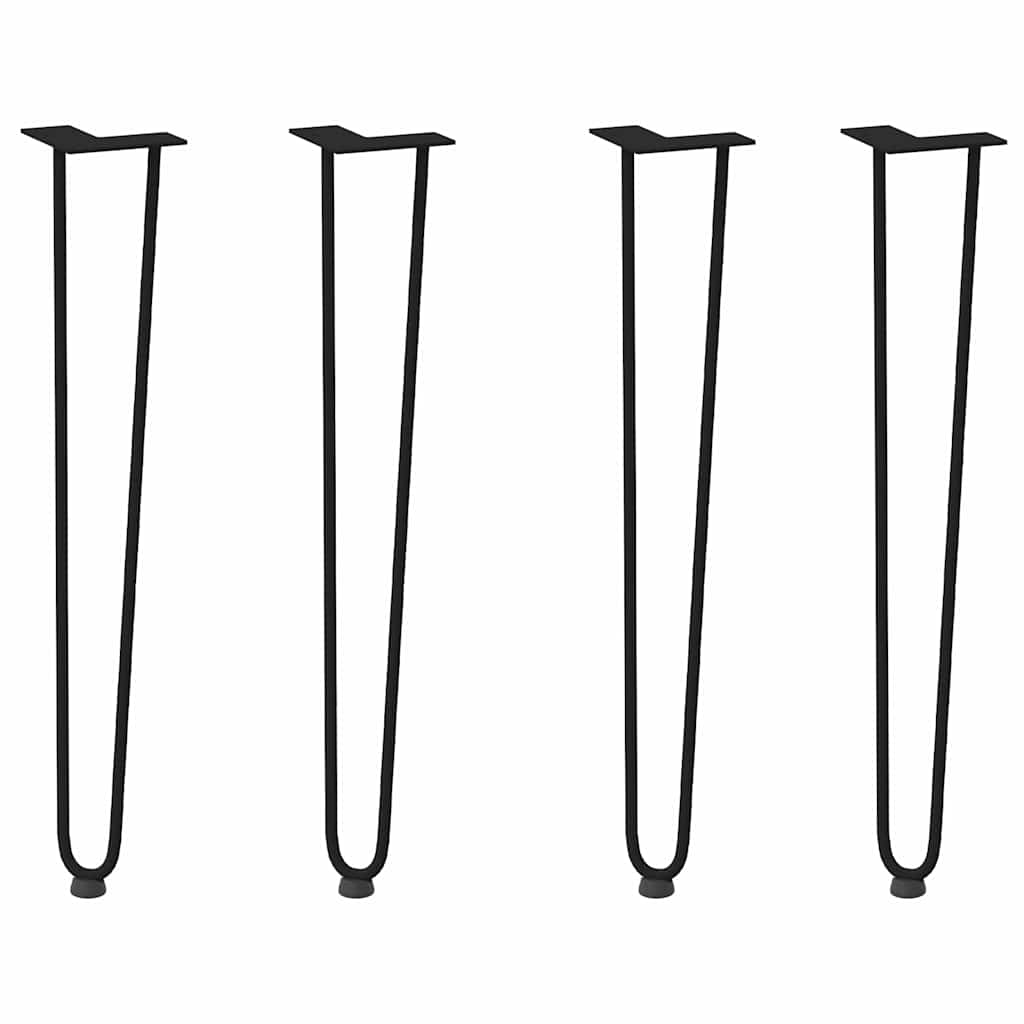Pernas de grampo para mesas de console para mesa de console 4 peças preto 72 cm aço maciço
