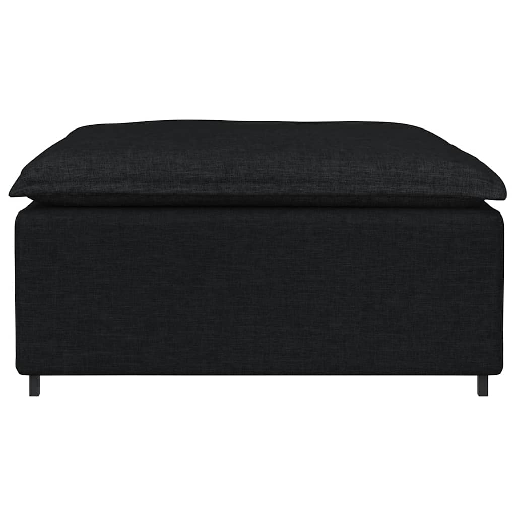 Módulo de pufe modular para sofá preto 100x100x48 cm