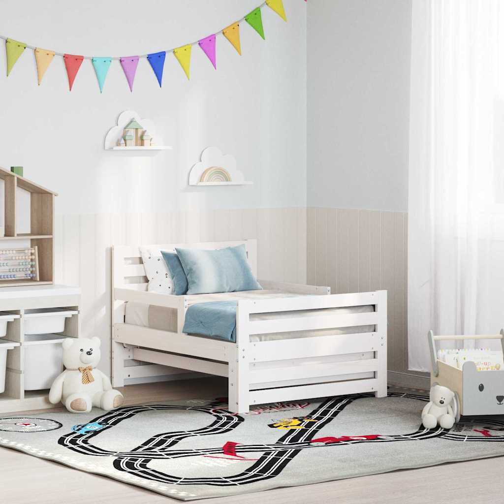 Estrutura da cama branco 80 x 200 cm derivados de madeira